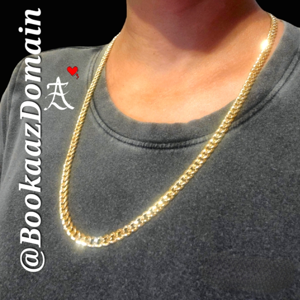 18k Plated Italian Flat Curb Link Chain "UNISEX"